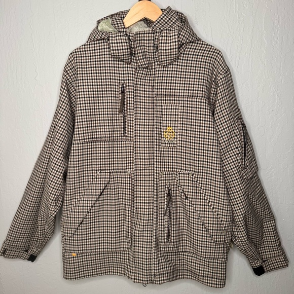 SPECIAL BLEND Men’s Checkered Snowboard Ski Jacket Waterproof Brown & Tan XS - Picture 15 of 15